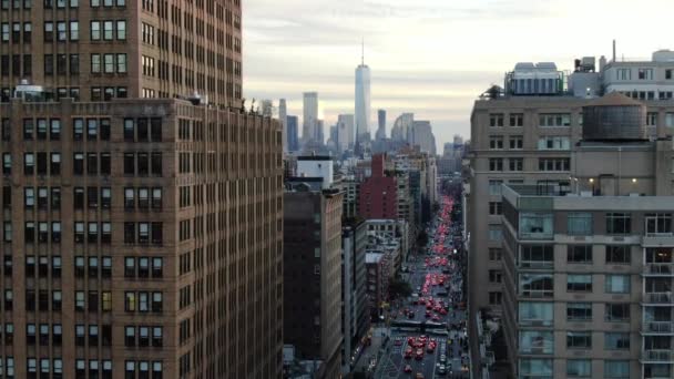 Flygfoto Från Chelsea New York City — Stockvideo