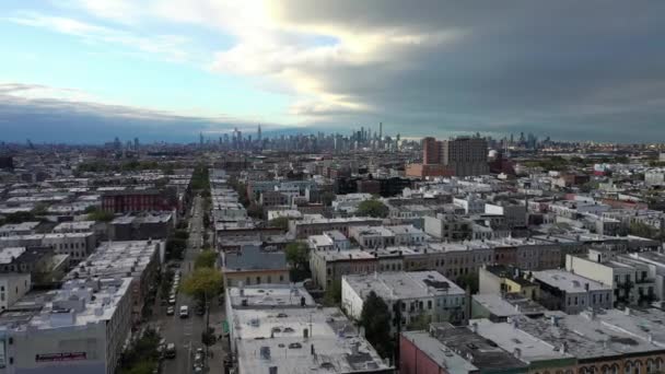 Queens Varierad Stadsdel Nyc Har Många Landmärken Från Ikoniska Flushing — Stockvideo