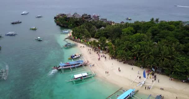 Aérea Boracay Island Shoreline Filipinas — Vídeo de stock