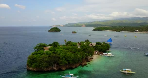 Aérea Boracay Island Filipinas — Vídeos de Stock