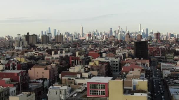 Drohne Aus Der Innenstadt Von Brooklyn — Stockvideo