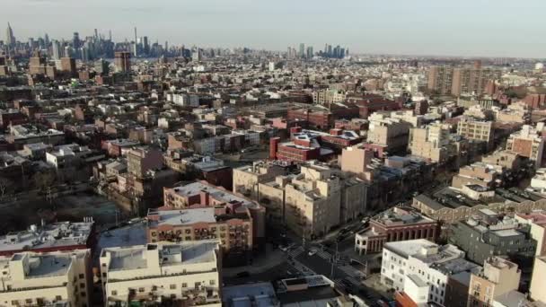 Downtown Brooklyn Aerial Drone — Stock Video