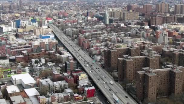 Het Centrum Van Brooklyn Luchtdrone — Stockvideo