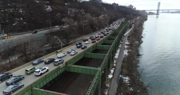 Vista Aerea Della Città Inwood Nyc Vista Dall Alto Verso — Video Stock