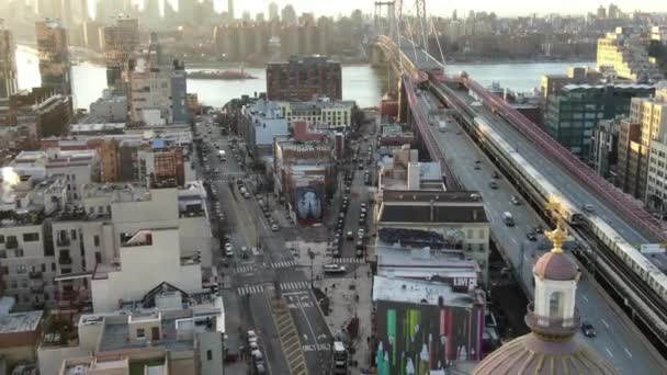 Weylin Williamsburg Bridge Subway — Wideo stockowe