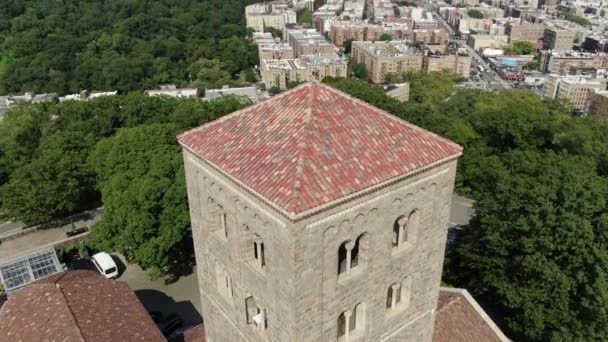 Inwood Cloisters Aerial Drone — Stock Video