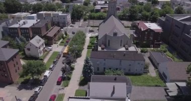 Jersey City, New Jersey 'deki bir kilisenin arka görüntüsü, Temmuz 2018