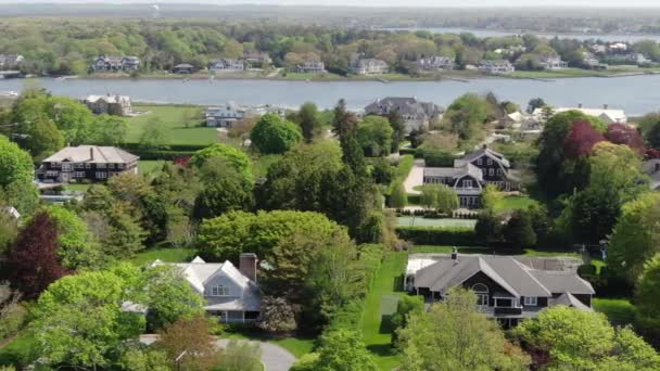 Den Hamptons Antenn Stora Hem — Stockvideo