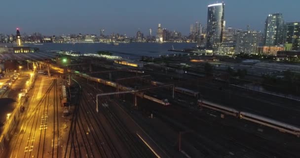 Path 파울루 허드슨 마천루 뉴포트 맨해튼 스카이라인 다운타운 리버티 마리나 — 비디오