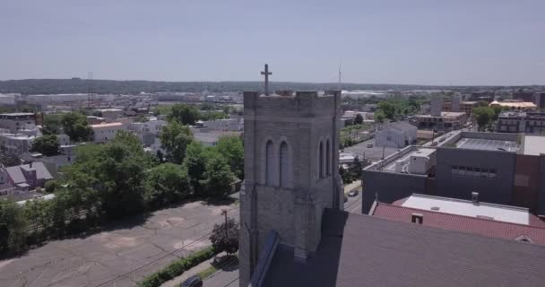 Church Aerial Due Demolition — Stock Video