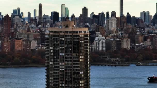 Nuevo Jersey Aéreo Hudson River — Vídeo de stock