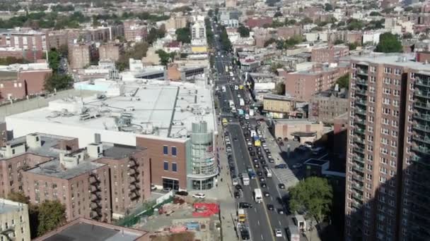 Luchtfoto Van Flatbush Brooklyn — Stockvideo