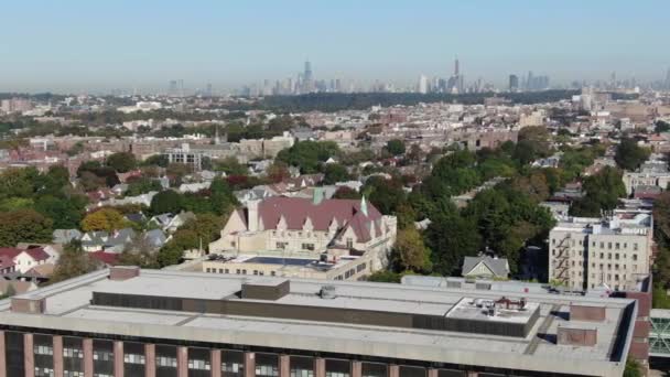 Aerial Brooklyn College — Stock Video