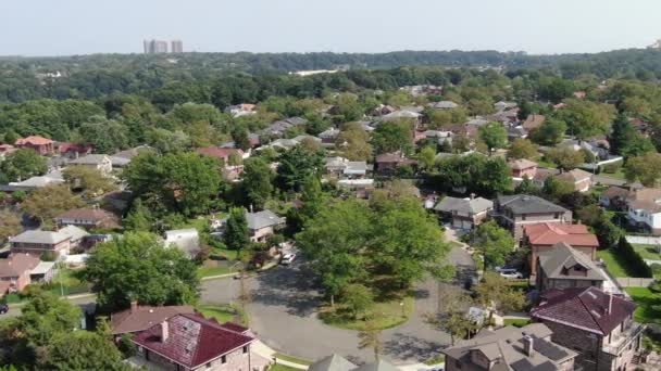 Queens Bayside Nyc Luchtdrone — Stockvideo