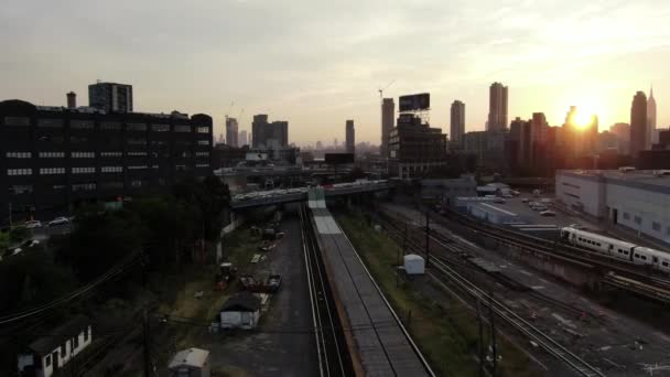 Williamsburg Brooklyn Aerial Drone — Vídeos de Stock