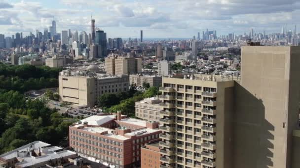 Luchtfoto Van Crown Heights Brooklyn — Stockvideo