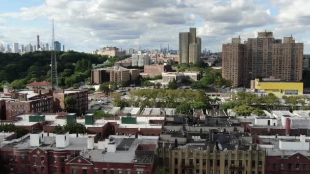 Flygfoto Från Crown Heights Brooklyn New York — Stockvideo