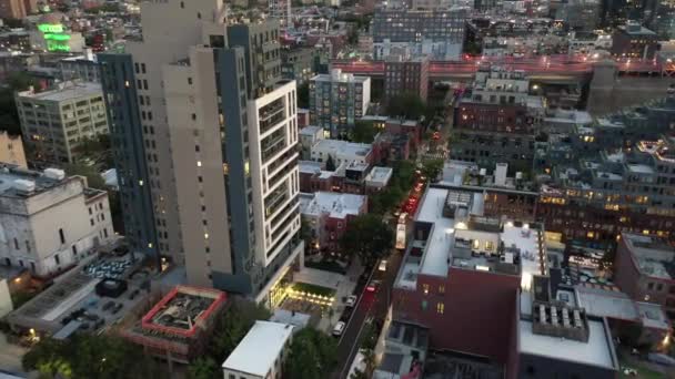 Williamsburg Brooklyn Luchtdrone — Stockvideo