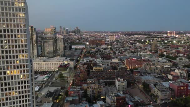 Williamsburg Brooklyn Luchtdrone — Stockvideo
