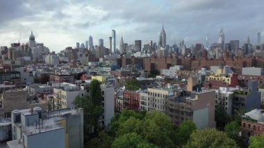 Aerial of the Lower East Side, New York City