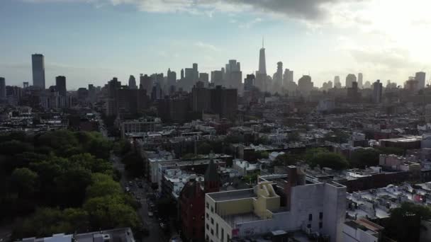 Aerial Lower East Side New York City — Stockvideo