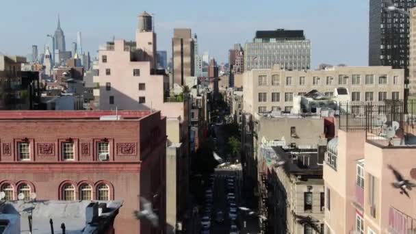 Aerial Dari Lower East Side New York City — Stok Video