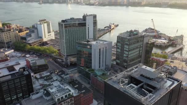 Meatpacking District Aerial Pandemic 2020 — Stock Video