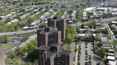 Aerial of Flushing Meadows Queens