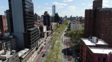 Aerial of the Lower East Side, New York City