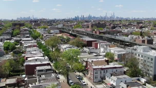 Aerial Citi Field Mets Stadium New York Coronavirus 2020 — стоковое видео