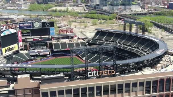 Aerial Citi Field Mets Stadium New York Coronavirus 2020 — ストック動画