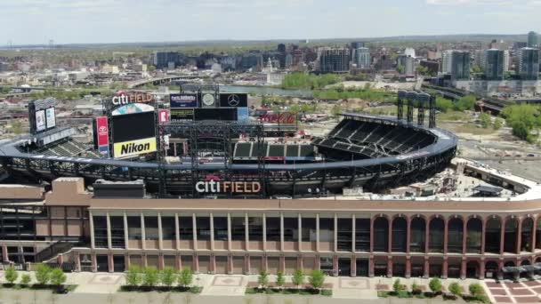 Aerial Citi Field Mets Stadium New York Coronavirus 2020 — Vídeo de Stock