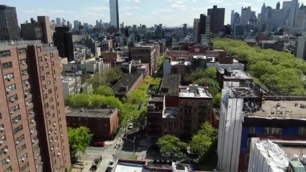 Aerial Lower East Side New York City — Stok video