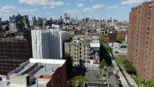 Aerial Lower East Side New York City — Wideo stockowe