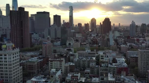 Aerial Lower East Side New York City — Stock video