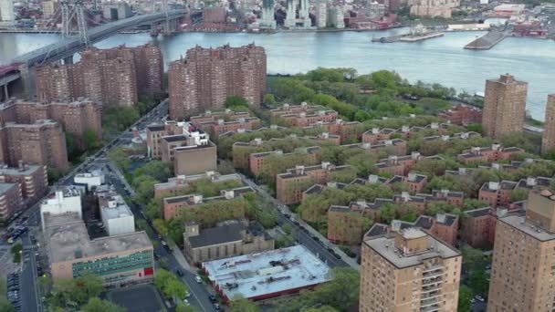 Aerial Lower East Side New York City — Stockvideo