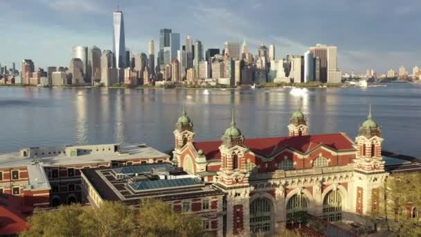 Ellis Island New York Během Coronaviru Květen 2020 — Stock video