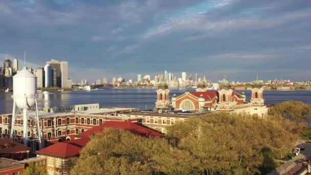 Ellis Island New York Během Coronaviru Květen 2020 — Stock video