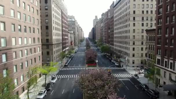 Park Avenue Vuoto Durante Coronavirus Nyc Aprile 2020 — Video Stock