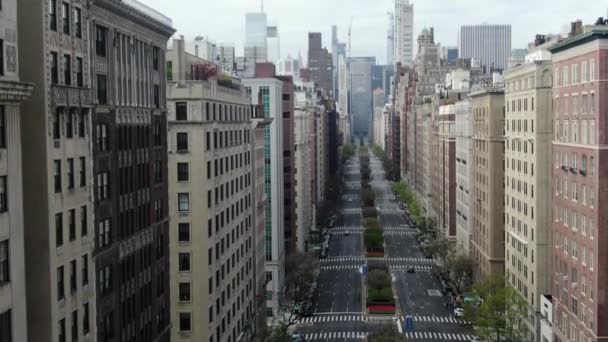 Park Avenue Vuoto Durante Coronavirus Nyc Aprile 2020 — Video Stock