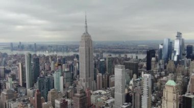 Aerial of Park Avenue, Midtown New York City