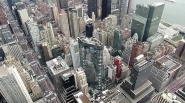 Aerial of Park Avenue, Midtown New York City