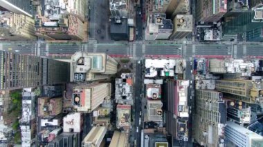 Aerial of Park Avenue, Midtown New York City