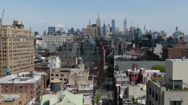 Aerial Chinatown Nyc Selama Coronavirus 2020 — Stok Video