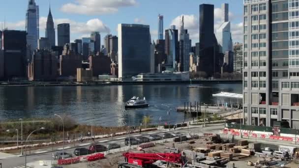 Long Island City Waterfront Queens Coronavirus Outbreak March 2020 — Stockvideo