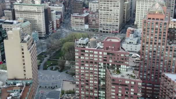 纽约公约 2020年 曼哈顿中城和市中心的空中封锁 — 图库视频影像