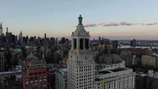 New York 2020 Uzamykatelné Letecké Midtown Manhattan Downtown — Stock video