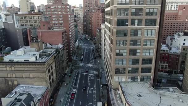 Nyc 2020 Lockdown Aerial Midtown Manhattan Downtown — Vídeos de Stock