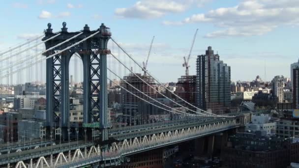 Manhattan Bridge Während Coronavirus Ausbruch März 2020 — Stockvideo