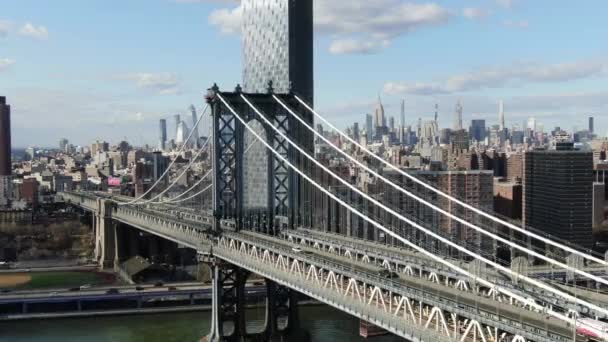 Manhattan Bridge Während Coronavirus Ausbruch März 2020 — Stockvideo